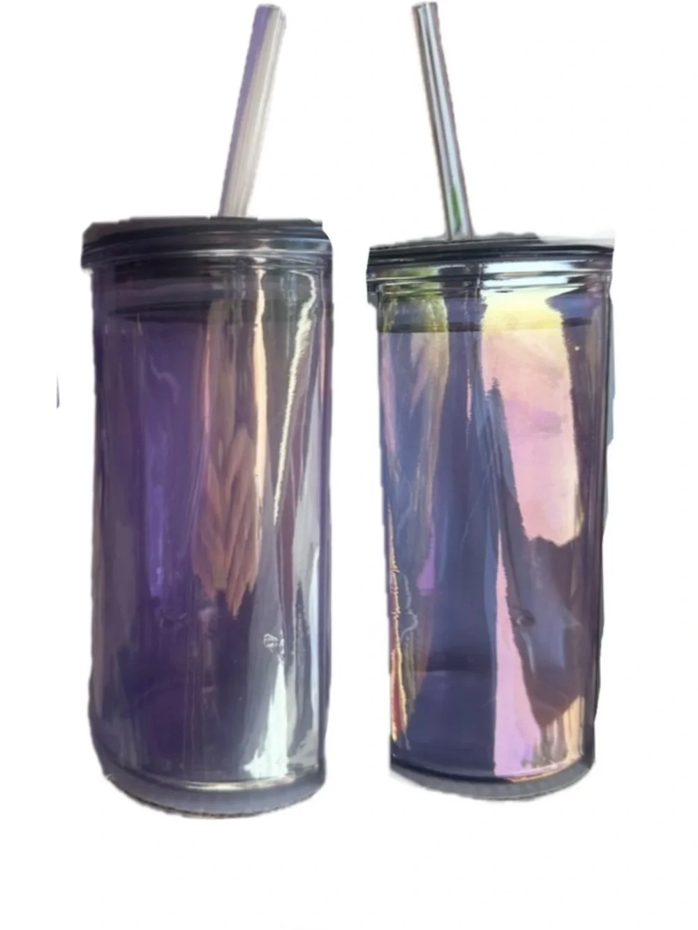 NWT!! Large Iridescent Acrylic Glasses (2)